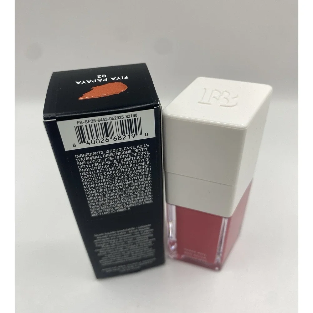 Fenty Beauty Shake 'N Play Buildable Liquid Blush Fiya Papaya 02 0.3 fl oz NIB